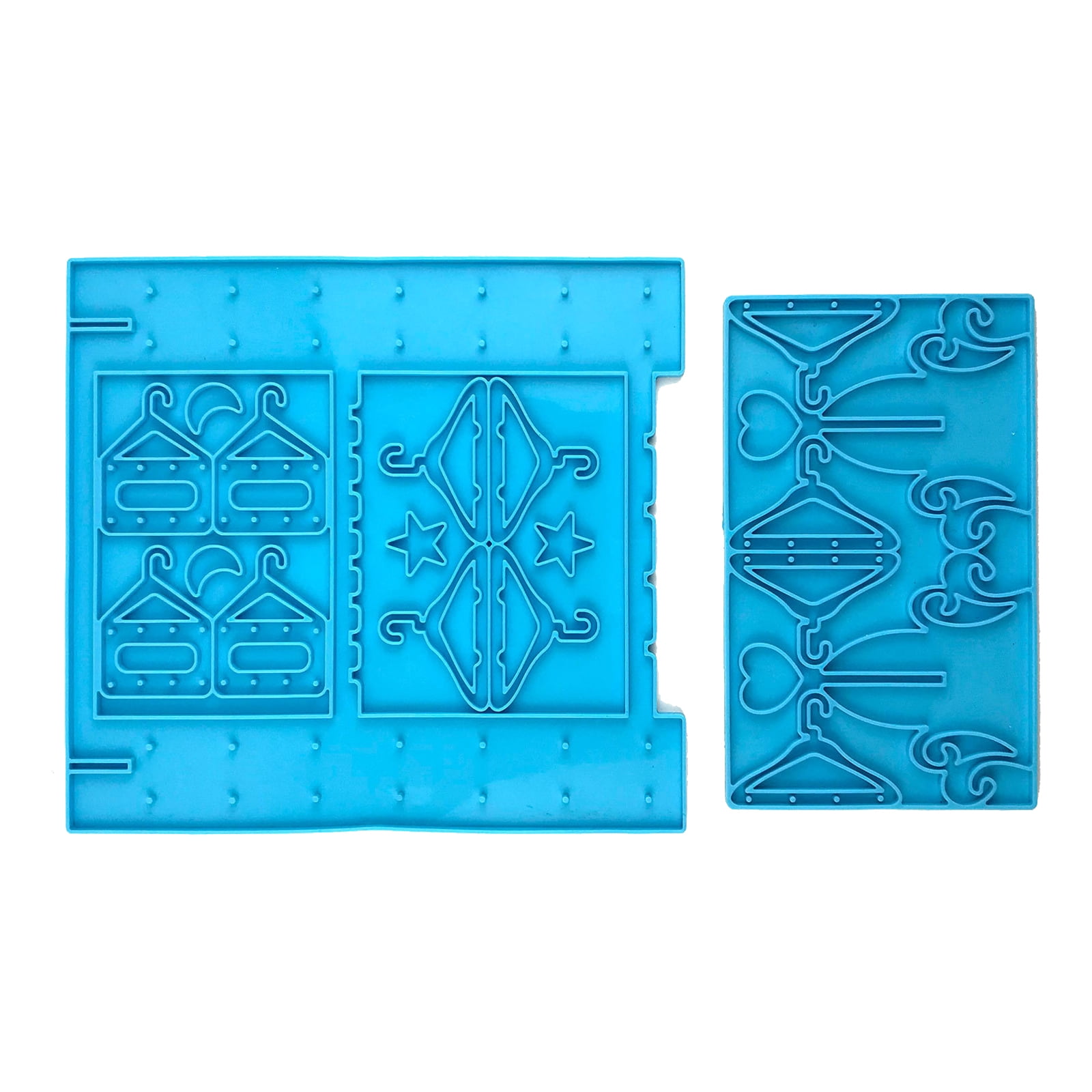 Oasiva 2 Pcs Earring Display Stand Moulds Set Hanger Shaped Jewelry Organizer Holder Mold Earrings Rack Silicone Molds
