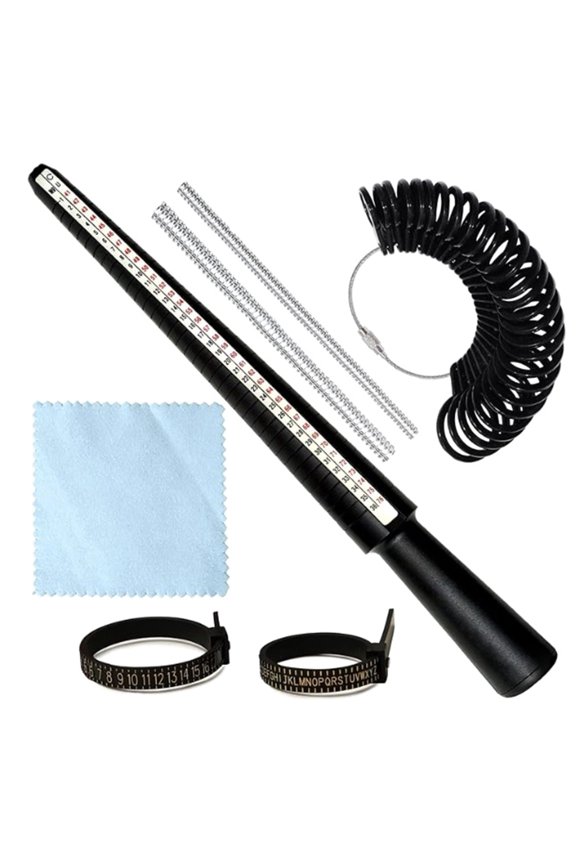 3/4/6/7Pcs Rings Sizer Measuring Tool Rings Mandrel Measurement Size Metal Rings