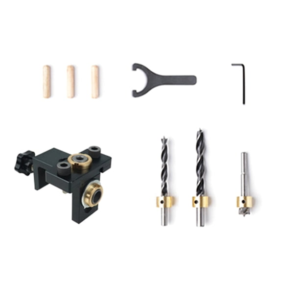 Oasiva 3 in 1 Drilling Locator Puncher Tool,Doweling Jig Drill Kit with 8/10/15mm Hole