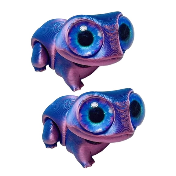 Oasiva 3D Frogs Figurine With Big Eye Miniature Decoration Joints Movable Figure