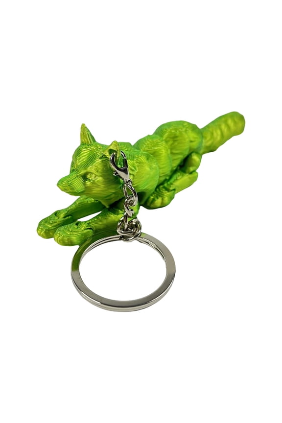 3D Printed Wolf Keychain with Realistic Details and Multiple Joint Designs Accessory for Lovers and Collectors