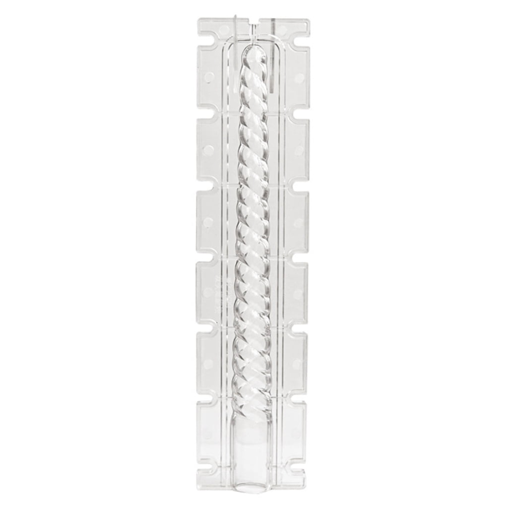 Oasiva 3D Twisted Elongated Candle Plastic Mold Interesting Spiral Shape Scented Candle Mould for DIY Wedding Dinner Decoration