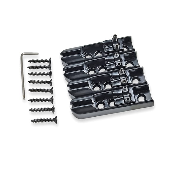 Oasiva 4 Pcs Individual Bass Bridge Single String Bass Bridge for 4 String Bass Guitar