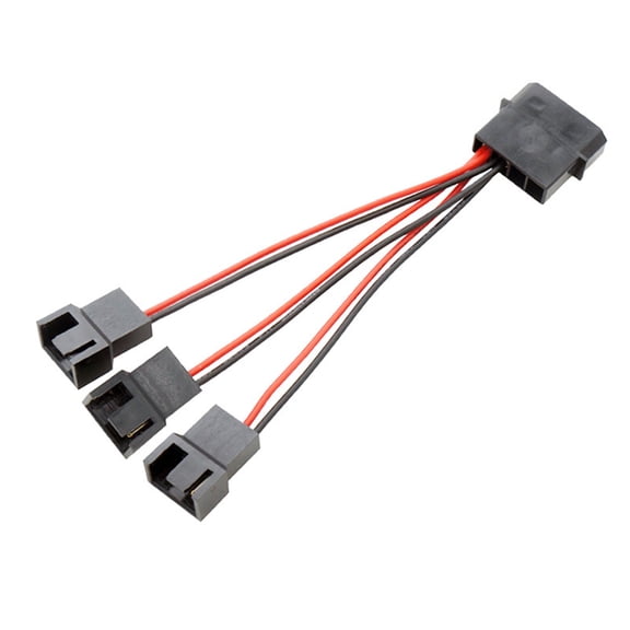 Oasiva 4 Pin Ide Male To Multi Small 4 Pin Power Supply Adapter 4.9in for Chassis Fan