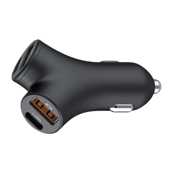 Oasiva 4 Slot Car Charger 48W Total Output Two 3Amp Connection Universal Compatibility Smartphones Tablets Accessories