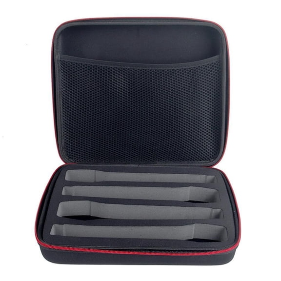 Oasiva 4-slot Mic Organiser Box Shock Resistant Travel Carrying Case Container Pouch