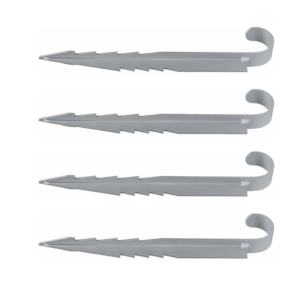 Oasiva 4Pcs Metal Tent Trampoline Ground Stake Fixing Anchors Heavy Duty Ground Stakes