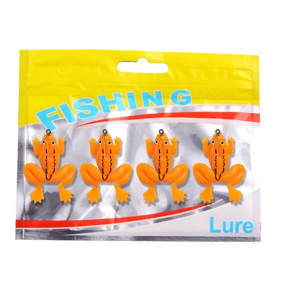 Oasiva 4Pcs Soft Lures Swimbaits Fish Baits Large Feet Frogs Baits for Trouts Fishing