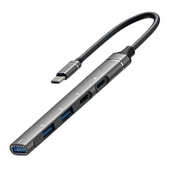 Oasiva 5 in 1 USB C Splitter PD Fast Chargers USB3.0 Port For Office Travel Use