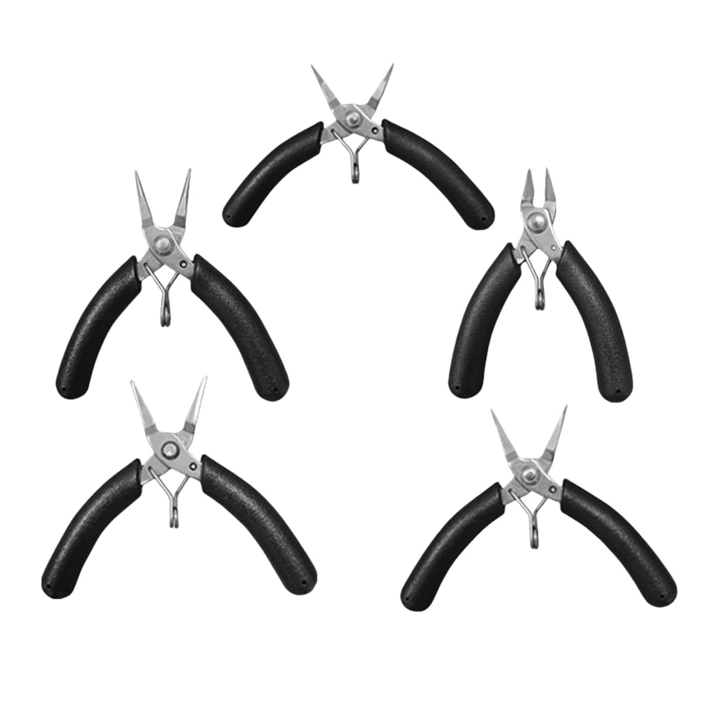 Oasiva 5Pcs Chain Nose Pliers Jewelry Crafting Pliers Stainless Steel Hand Tool Professional Jewelry Pliers Suitable for Craft