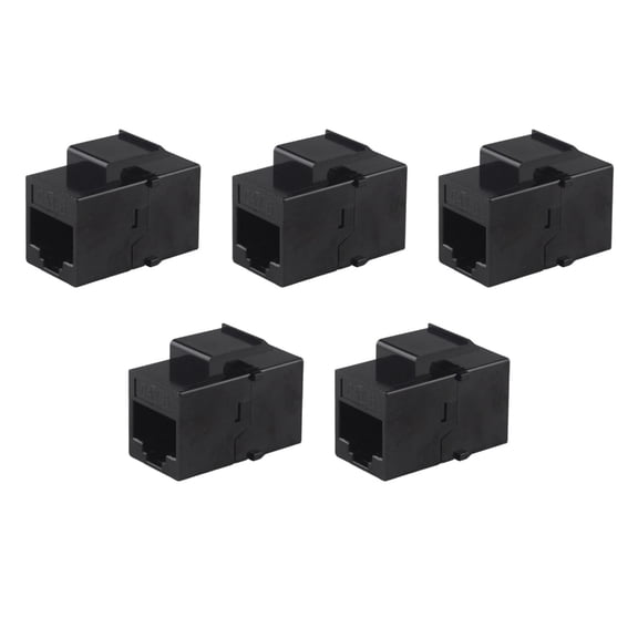 Oasiva 5Pcs Pass Through RJ15 CAT6 8P8C Connector Female To Female Phone Plug Telephone Extender For Networking Installation