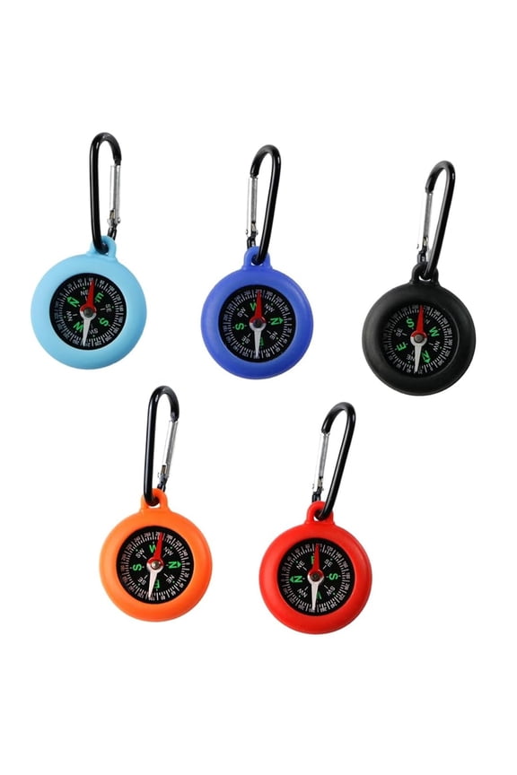 5Pcs Portable Keychain Compasses Camping Hiking Pocket Compasses Navigation Tool