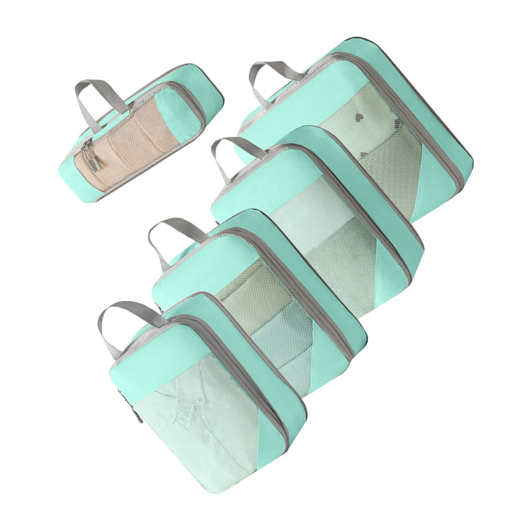 Oasiva 5pc/set Lightweight Packing Cubes for Efficient Suitcase Organization Expandable