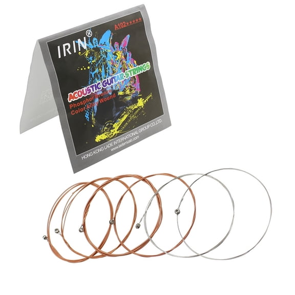 Oasiva 6 Pcs Classical Phosphor Bronze Steel Core Guitar Strings 1st-6th String Guitar Strings for Acoustic Folk Guitar