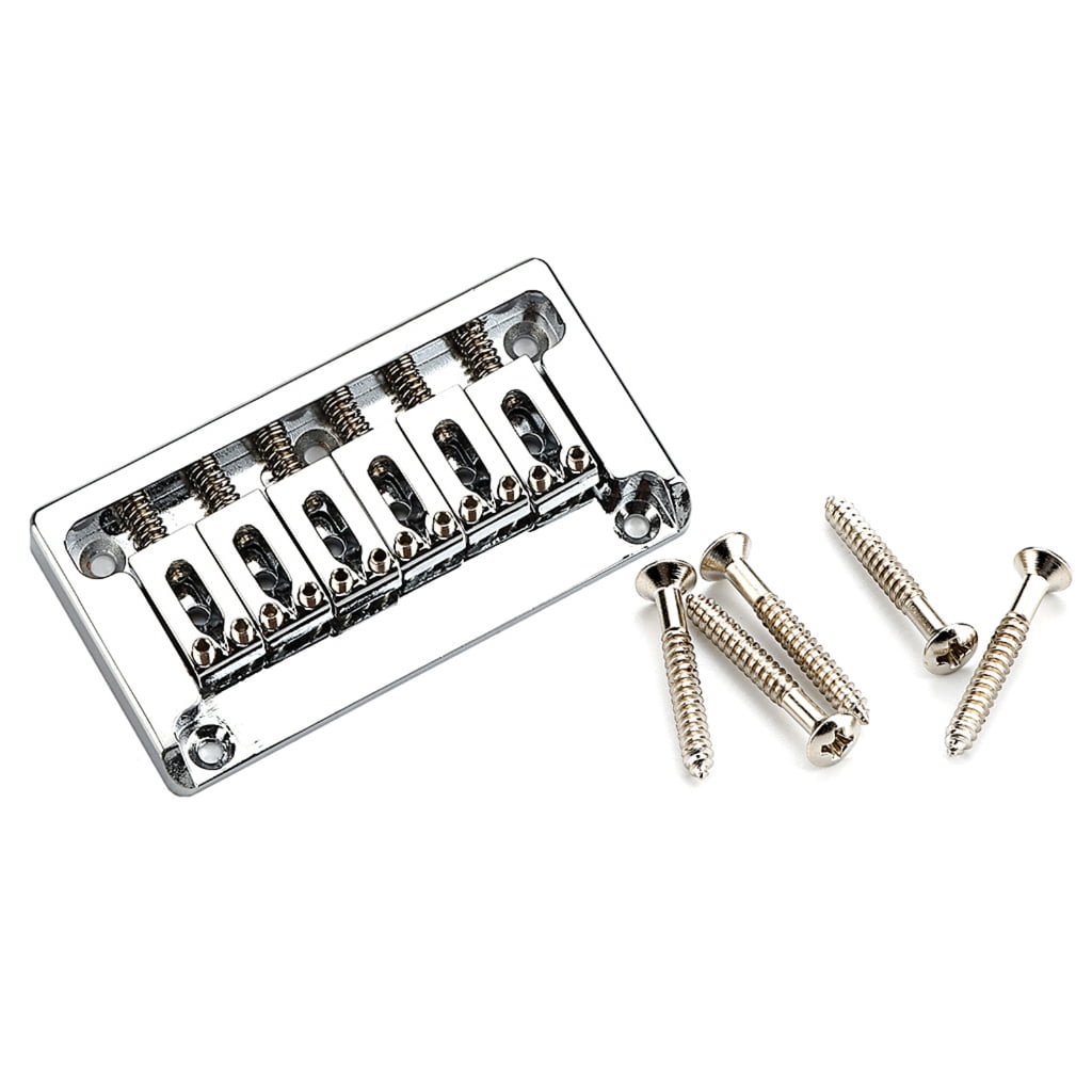 Oasiva 6 String Guitar Fixed Hardtail Bridge Top Load Tailpiece for Electric Guitar
