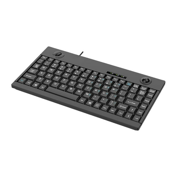 Oasiva 88Key Ergonomic USB Wireds Keyboards With Builts In Opticals Trackball And 3 Button Mouse Slim Waterproof Design For Industrial Control Systems