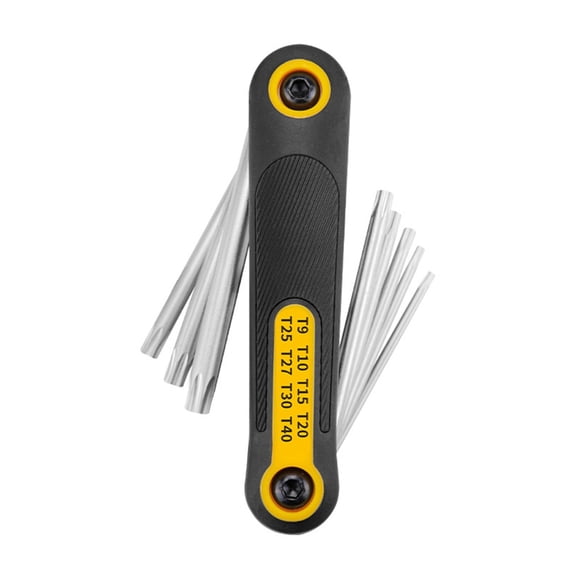 Oasiva 8in1 Star Hexagon Key Set Heat Treated Carbon Steel Foldable Hexagon Wrench for Home Use and Professional Mechanical Use