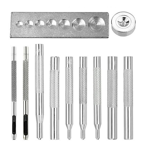Oasiva 9Pcs Snap Fastener Installation Tool, Snap Button Setting Hand Tool Set