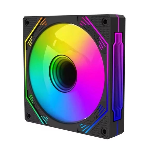 Oasiva ARGB 120mm 5V 3Pin Case Fan with Infinitys Mirror Light Airflows for PC Cooling and Quiet Performances