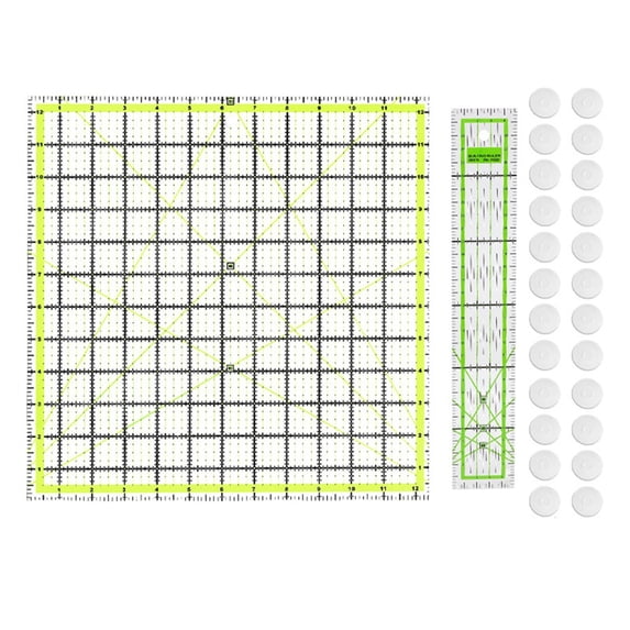 Oasiva Acrylic Quilting Ruler Square Patchwork Ruler Fabric Cutting Ruler Sewing Ruler