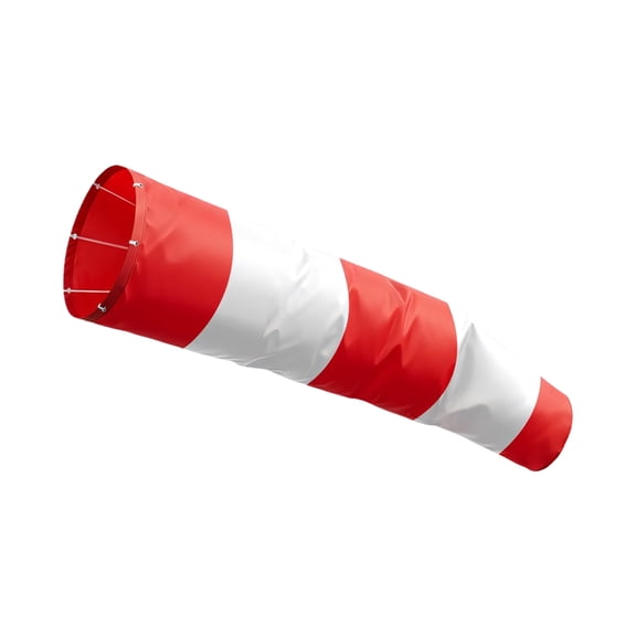 Oasiva Airport Windsock Outdoor Hanging Heavy Duty Red Ripstop Wind Sock Windsocks with Reflective Belts Length 59.06Inches