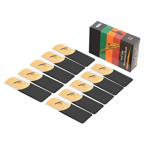 Oasiva Alto Saxophone Reeds Clear Sound bE Saxophone Reeds Pack of 10 for Alto bE Saxophone Size 1.5, 2.0, 2.5, 3, 3.5, 4
