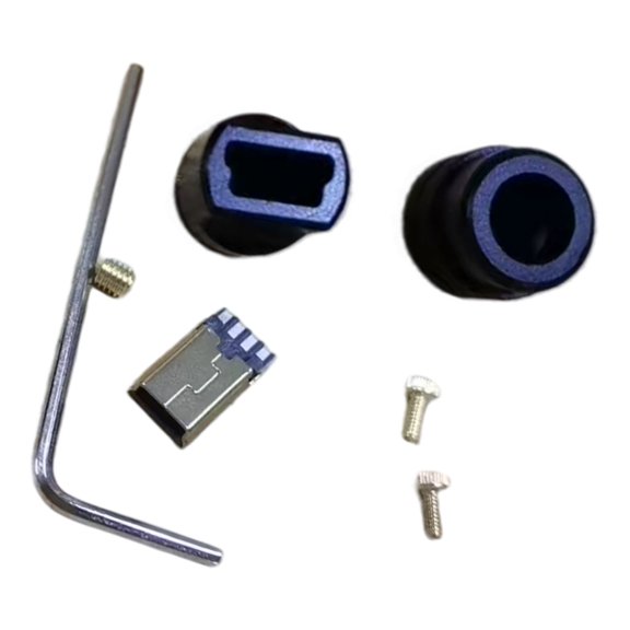 Oasiva Aluminum USB 5Pin Soldering Type Male Plug Connector 5P USB Charging Plug DIY