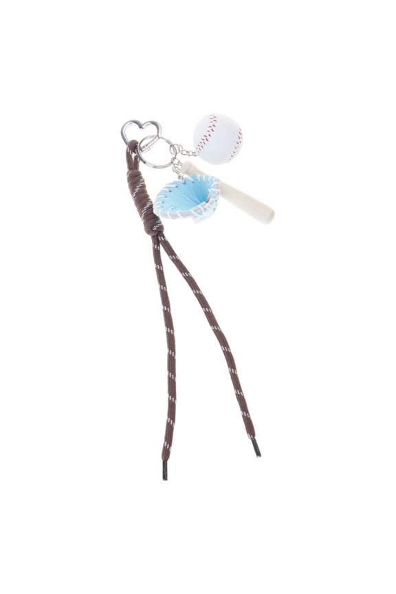 Baseball Themed Key Accessory with Engravable Bat and PU Glove Creative Handmade keychain Gift for Sports Enthusiasts