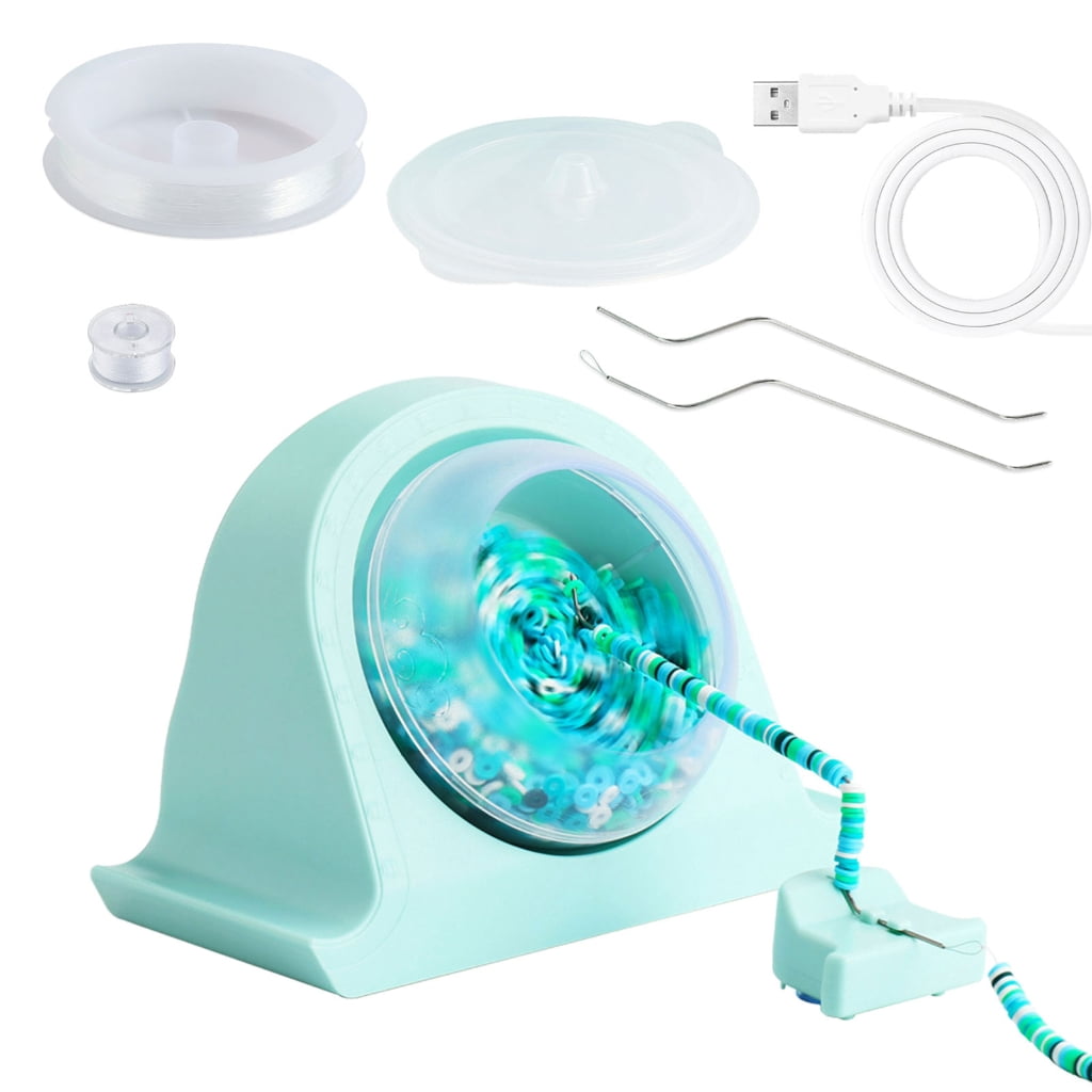 Oasiva Bead Stringing Bowl Set Adjustable Speed Bead Threading Device Electric Beads Spinner Tool Automatic Bracelet Maker