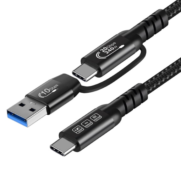 Oasiva Braided USB3.2 Cable 20Gbps Data Transfer Speed Male to Male Cable Replacement