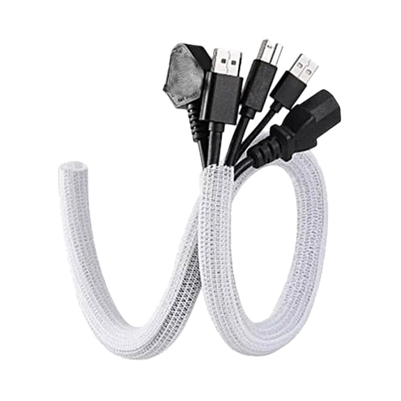 Oasiva Cable Sleeve Split Cord Protectors Split Sleeving Pet Proof Durability Organizers
