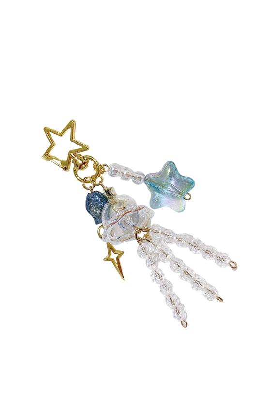 Candy Colored Acrylic Pendant Charm For Keys Bags Camera Strap Windbell Star Fish Phone Chain Practical Keychain