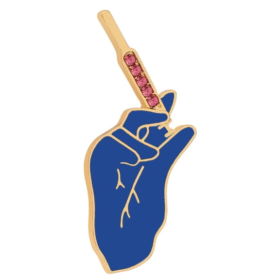 Oasiva Cartoon Enamel Pins Nurse Injection Blue Syringe Brooch Pin Medical Pins Crystal Lapel Pin Alloy for Doctors Nurse Gift