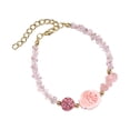 thumbnail image 1 of Oasiva Ceramic Starfish Crystals Beaded Bracelet Adjustable Charm Jewelry for Women, 1 of 16