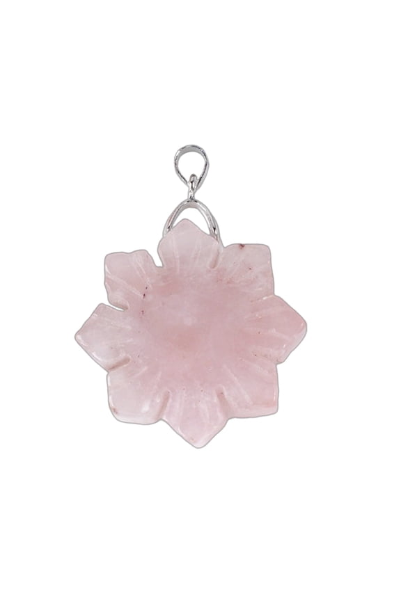 Christmas Themed Snowflake Shaped Stone Necklace Festive Jewelry Accessory