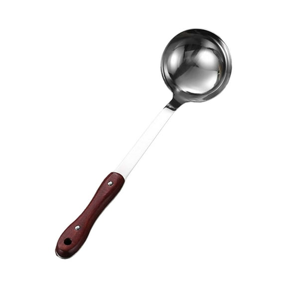 Oasiva Classical Wood Handle Kitchen Wok Spatula / Ladle Cooking Spatula Metal