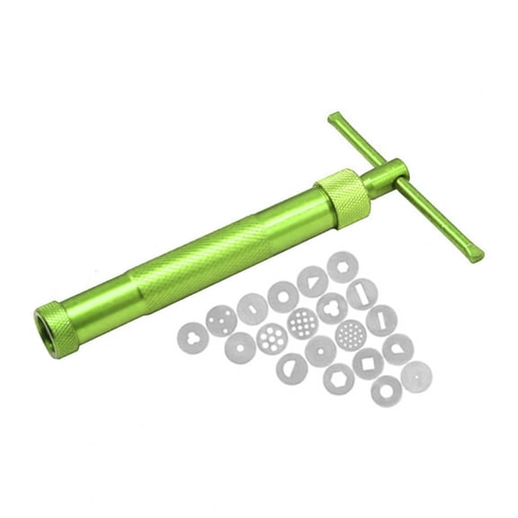 Oasiva Clay Press Clay Extruder Rotary Mold Tool Set Fondant Press with 20 Tips Sugar Pastes Extruder Cutter Decorating Tool