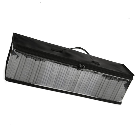 Oasiva Clear Disc Preservation Packs Easy Carry Handle, Zippered Disc Storage Bag for Secure Storage Dustproof Disc Sleeves