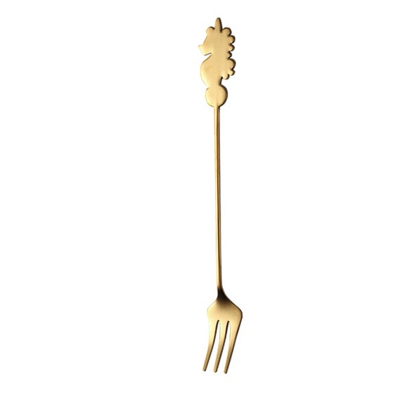 Oasiva Coffee Stirring Spoon Cake Fork Stainless Steel Mini Tableware Easy to Clean