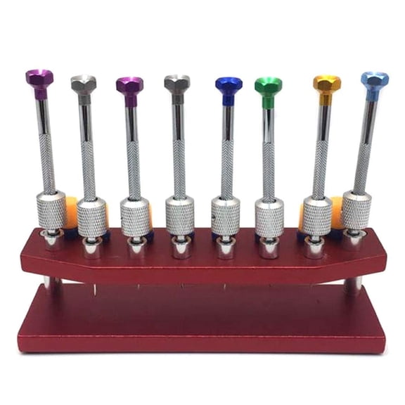 Oasiva Copper Watch Screwdrivers with Metal Holder Steel Nozzel Screwdriver Set 8 Pcs