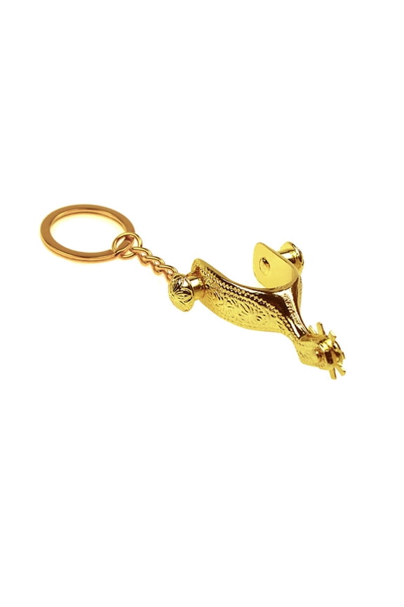 Cowboy Style Alloy Keyring Charm Spur Design Compact Travel Essential Accessory