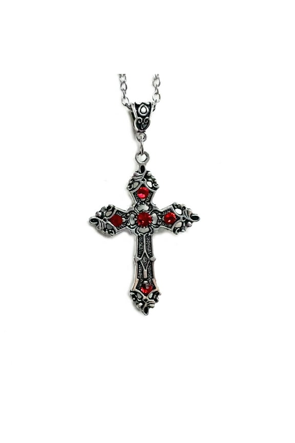 Crystals Cross Necklace Gothic Jewelry Punk Choker Chain Fashion Jewelry Gift