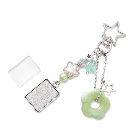 Oasiva Cute Minimalist Star Flower Beaded Phone Charm Accessory for Distinctive Style
