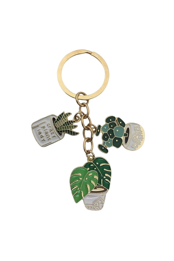 Cute Succulent Potted Keychain Keyring For Women And Girls Handbag Decoration