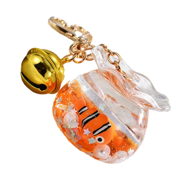 Oasiva Cute Underwater World Key Chain with Floating Creatures Phone Chains Decoration