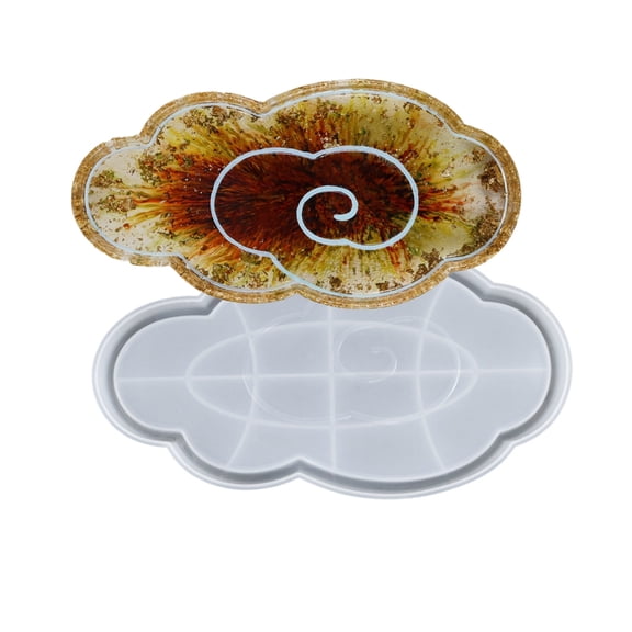 Oasiva DIY Cloud Shape Tray Silicone Mold Jewelry Container Resin Casting Mold Nonstick