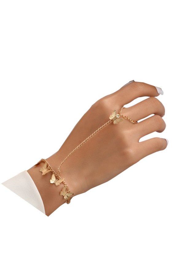 Delicate Gold Plated Stackable Hand Chain Delicate Zinc Alloy Bracelet Women Fashion Accessory For Special Event