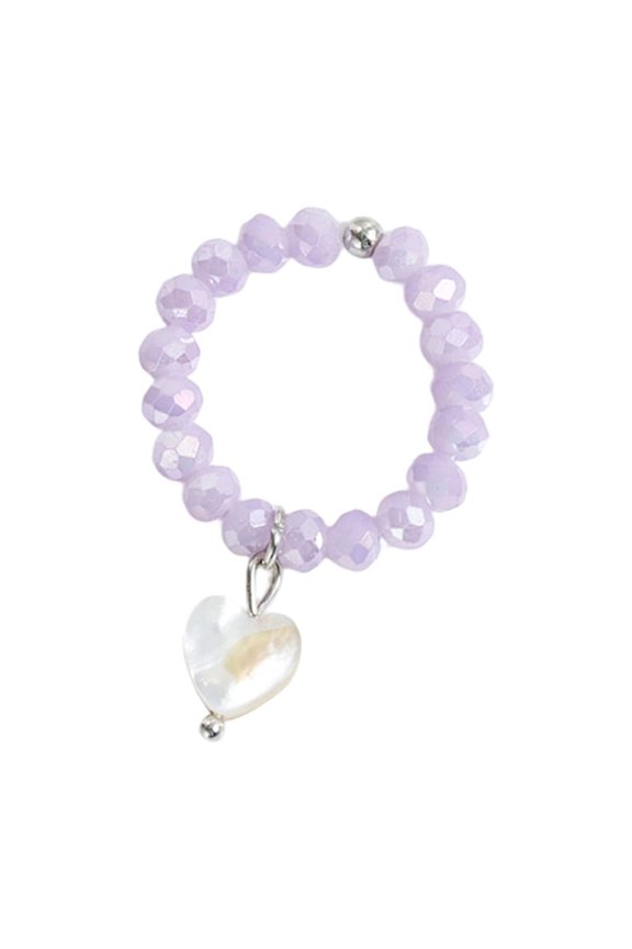 Delicate Handcrafted Shell Heart Ring Sophisticated Comfortable For Long Wear