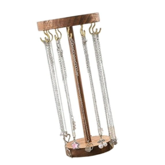 Oasiva Display Rack Wood Texture Bracelet Holder for Displaying Necklaces Earrings