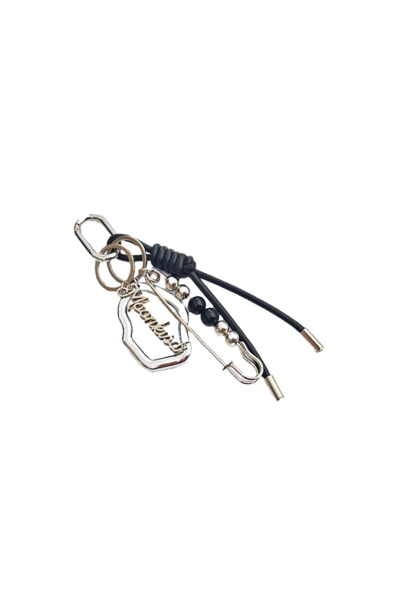 Elegant Braided Rope Key Holder with Mirror Pendant for Bags Trendy Keyring